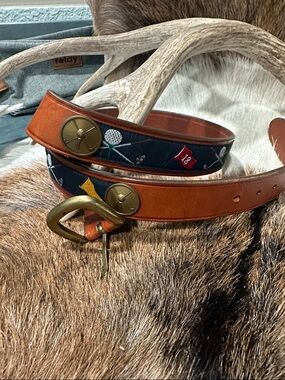 Trafalgar Leather Golf Belt Sz 34